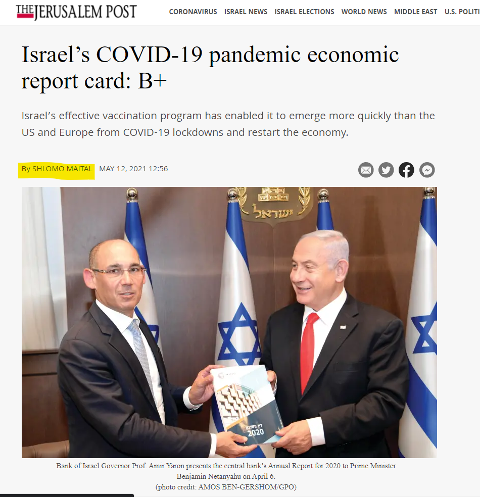 הציון עבור ההתנהלות הכלכלית של ישראל במגיפה: כמעט טוב מאוד  